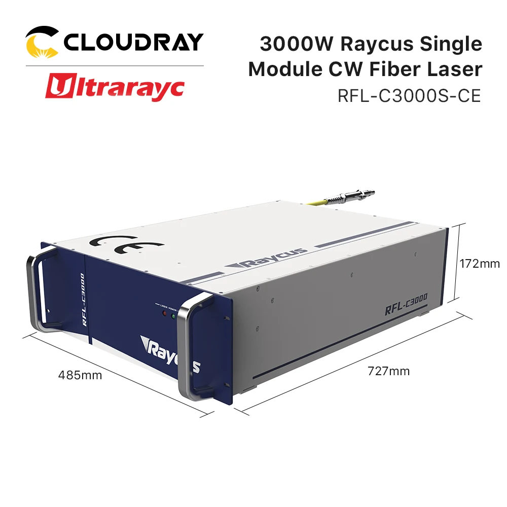 Ultrarayc Original Raycus 1064nm Fiber Laser Source RFL-C3000S Single Module 3000W CW Fiber Lasers for Cutting Welding Machine