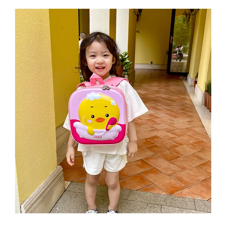 Children's Eggshell Backpacks for Boys and Girls Cartoon Korean Version Cute Baby Outgoing Light Kindergarten School Bags Trend