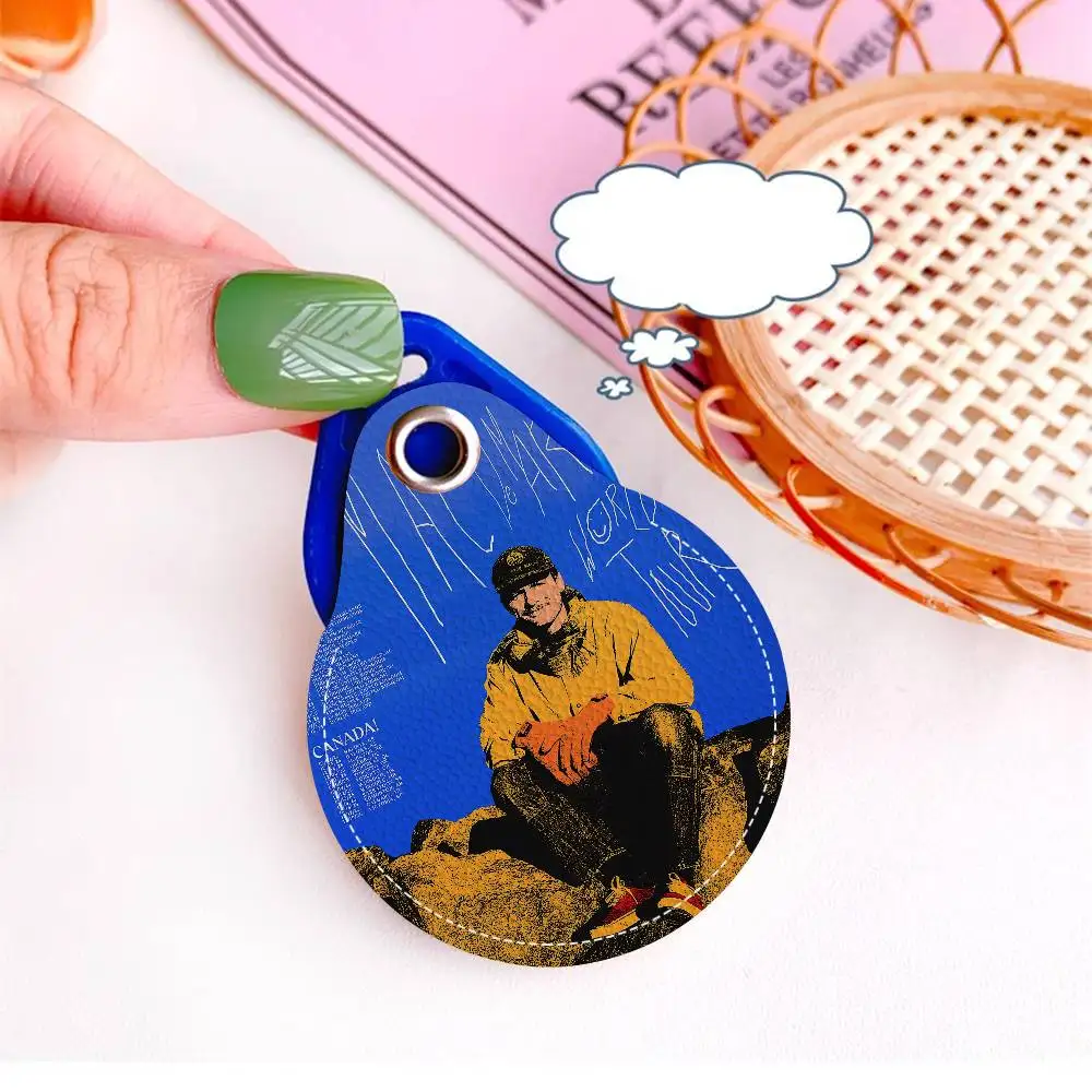 روك المغني M-Mac D-Demarco 1 قطعة بولي Leather الجلود المفاتيح واقية قفل الباب التحكم في الوصول العلامات حافظة للبطاقات مفتاح العلامة الدائري #4