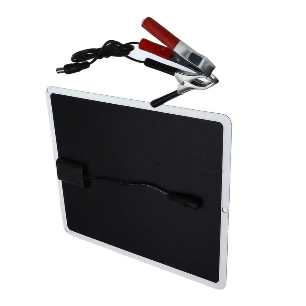 20W Monocrystalline Solar Panel Kit For Boat Yacht Car RV Camping Portable Battery Charger With Controller And Clips