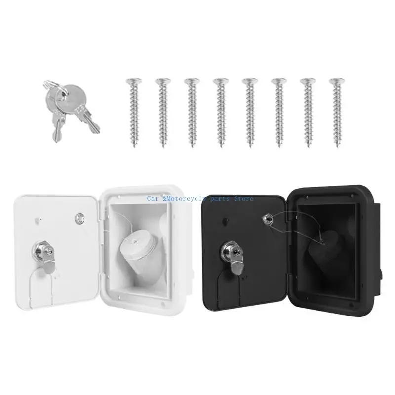 

Y9uc Fress Water Huckes Hatches Inlets RVS Трейлер Гравитация/Городской водный наполнитель люки с ключевым нейлоновым