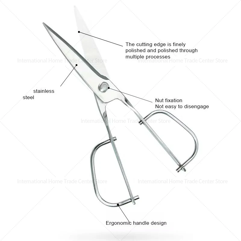 Все стальные ножницы с ручкой, кухонные ножницы 5CR1 5, съемные пищевые ножницы из нержавеющей стали, многофункциональные ножницы для гриля