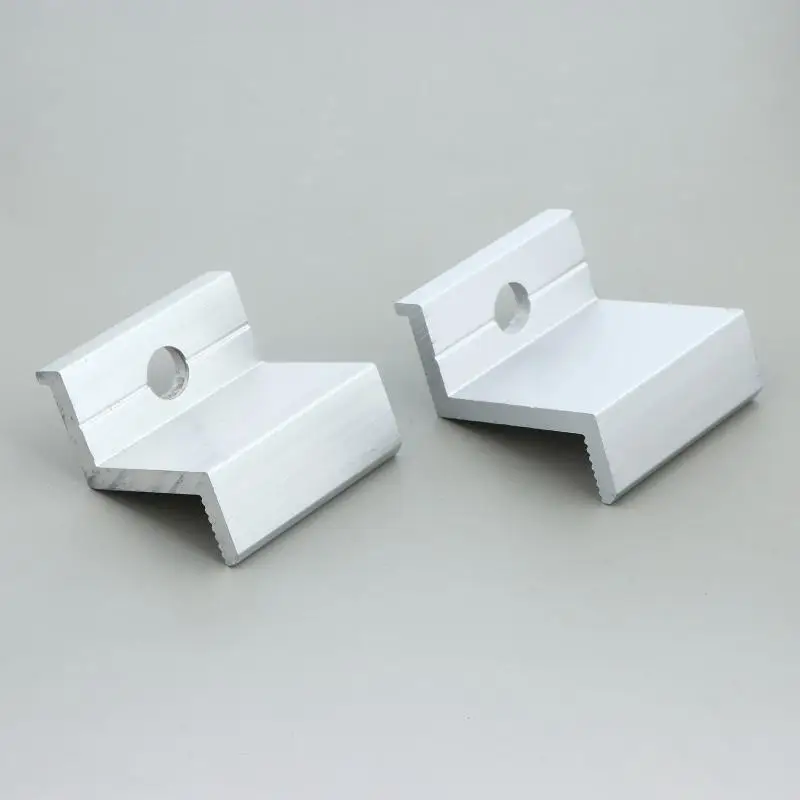 5/10Pcs For Aluminum Alloy Solar Panel End Clamps For PV Module Racking Mount System Accessories Photovoltaic Mounting