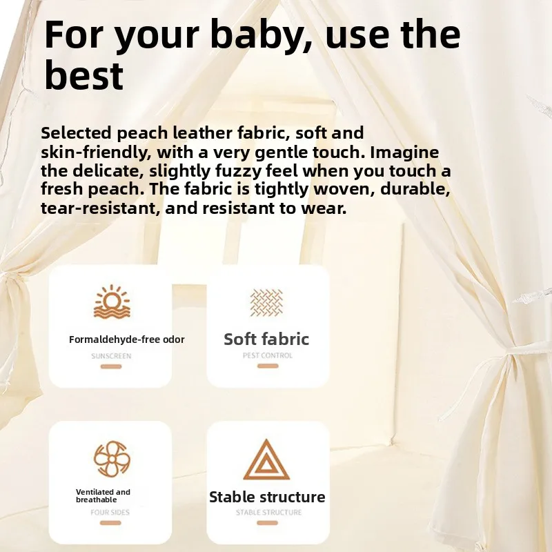 Princ Dr House Tent for Girls Children's Game Secret Base Cross-Border Indoor Castle Toy House Fabric Tents for Kids