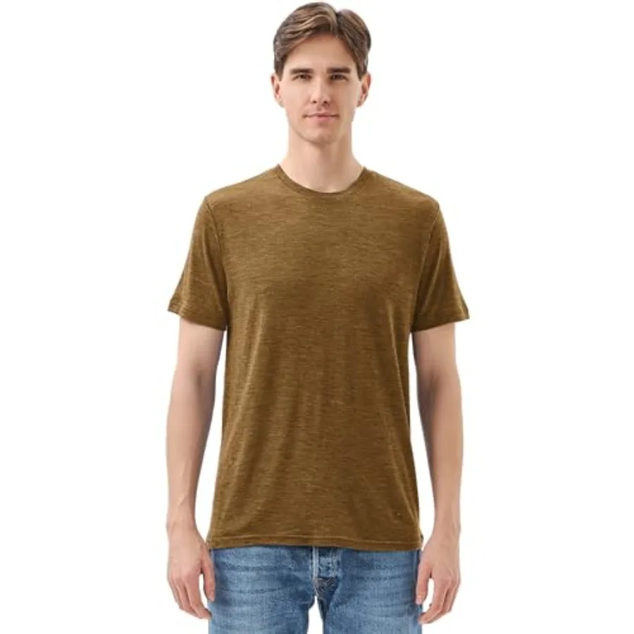 

Футболки из 100% мериносовой шерсти Merino Protect для мужчин: устойчивые к запаху, базовый слой для походов и путешествий, мягкая нижняя рубашка