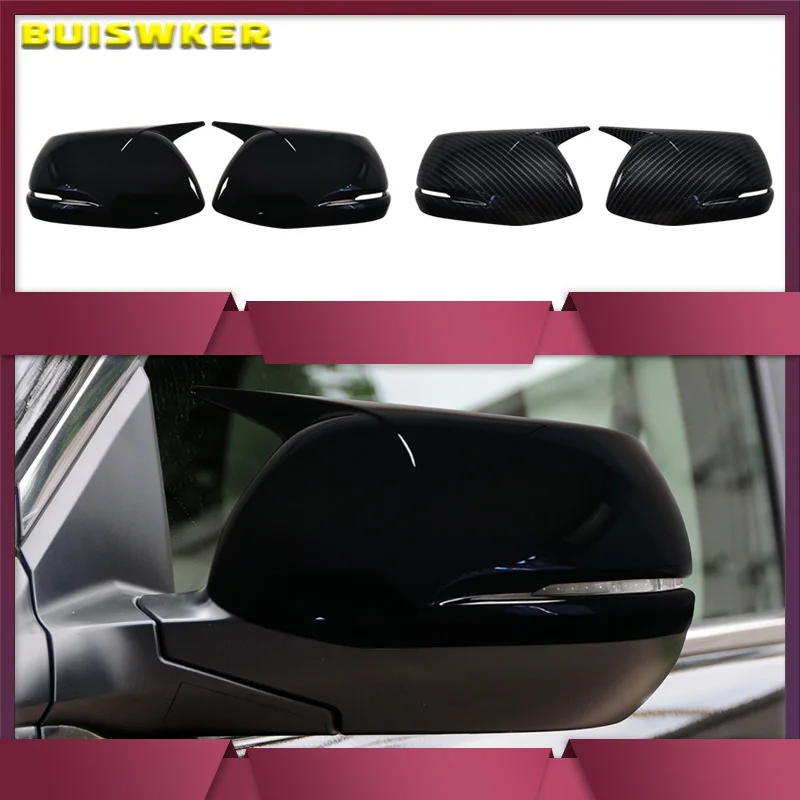 

Horn Shape ABS Carbon Fiber Style Rear View Side Mirror Cover Rearview Caps For Honda CR-V CRV 2017-2020