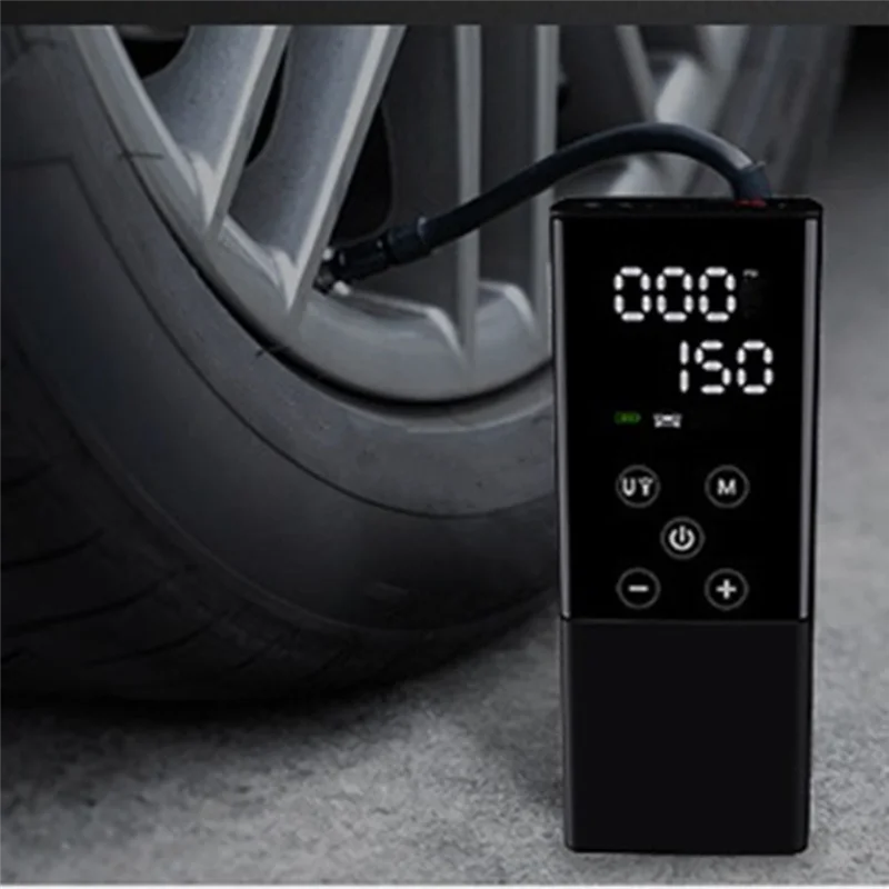 Car Air Pump 150PSI Rechargeable Air Compressor Touchscreen Electric Tire Inflator&LED Light Pressure Detection Auto-Off