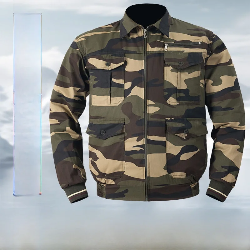 Summer Air Conditioning Workwear Men's Camouflage Long Sve Sweat Absorbent Cooling Construction Welding Workers orm