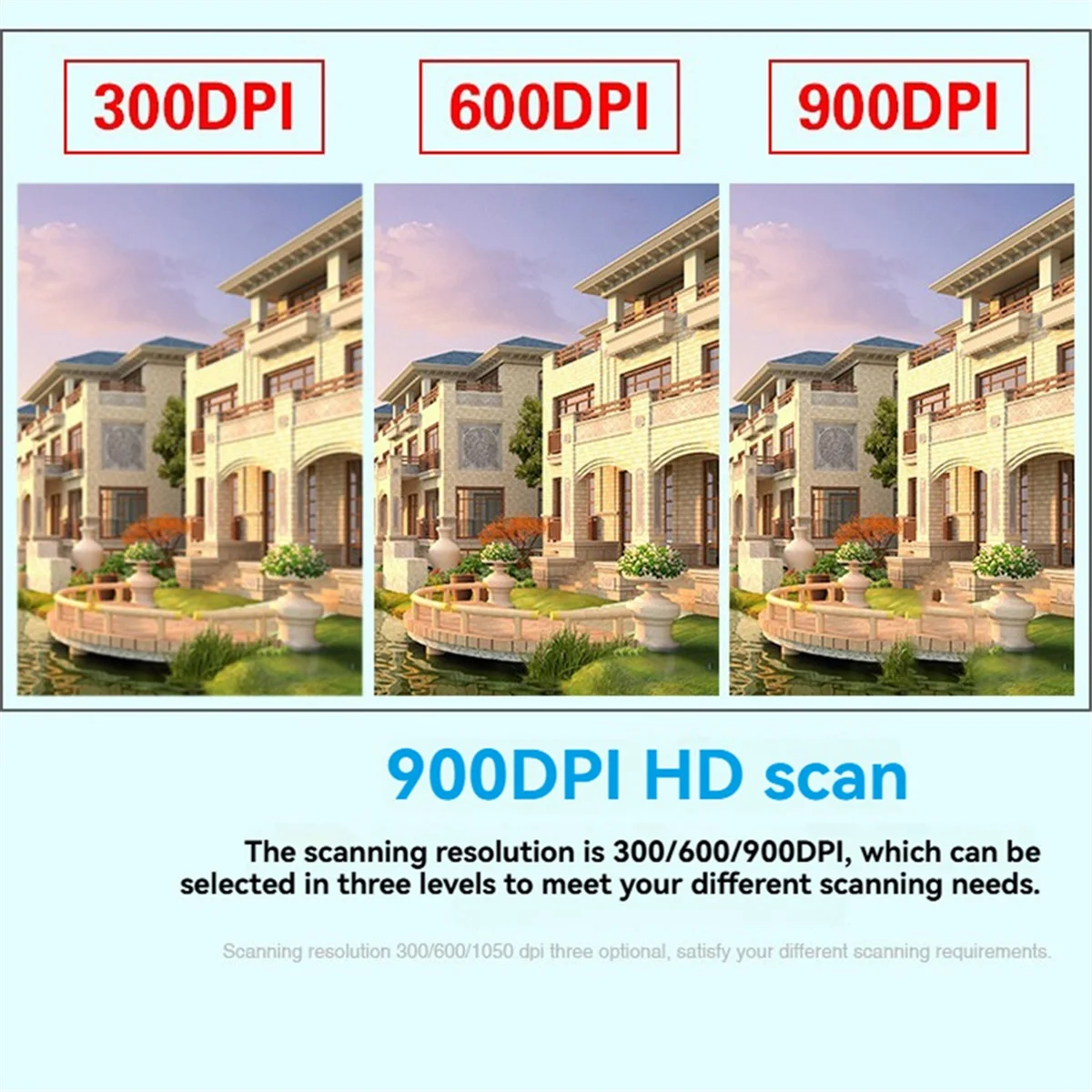 Escáner de documentos portátil X61A_900DPI JPG/PDF D