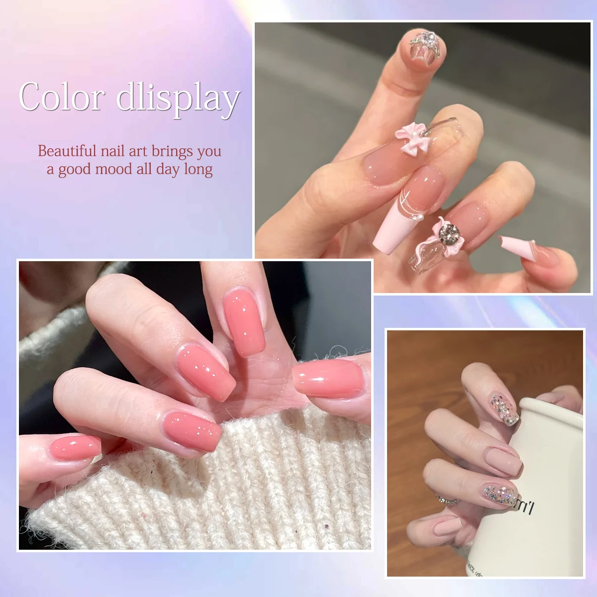 طقم مكون من 9 قطع من طلاء أظافر شبه دائم يدوم طويلاً، خالي من الكحول، قابل للإزالة، مناسب للمنزل والصالون الاحترافي DIY. #2