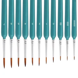 11/22pcs Miniature Paint Brushes Art Painting Brushes Paint Brush Gouache Watercolor Oil Paints Artists Hand Painted Brush