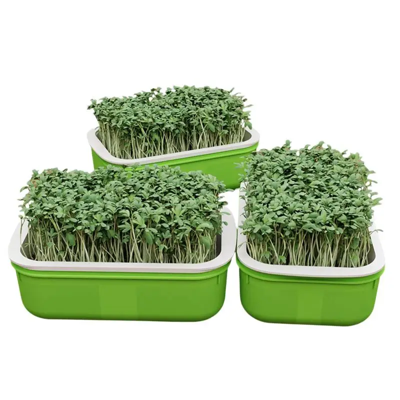 1Pcs Double Layer Germination Tray Plastic High Ventilation Hydroponic Planting Tray Cultivation Pot Grid Design Sprout Tray