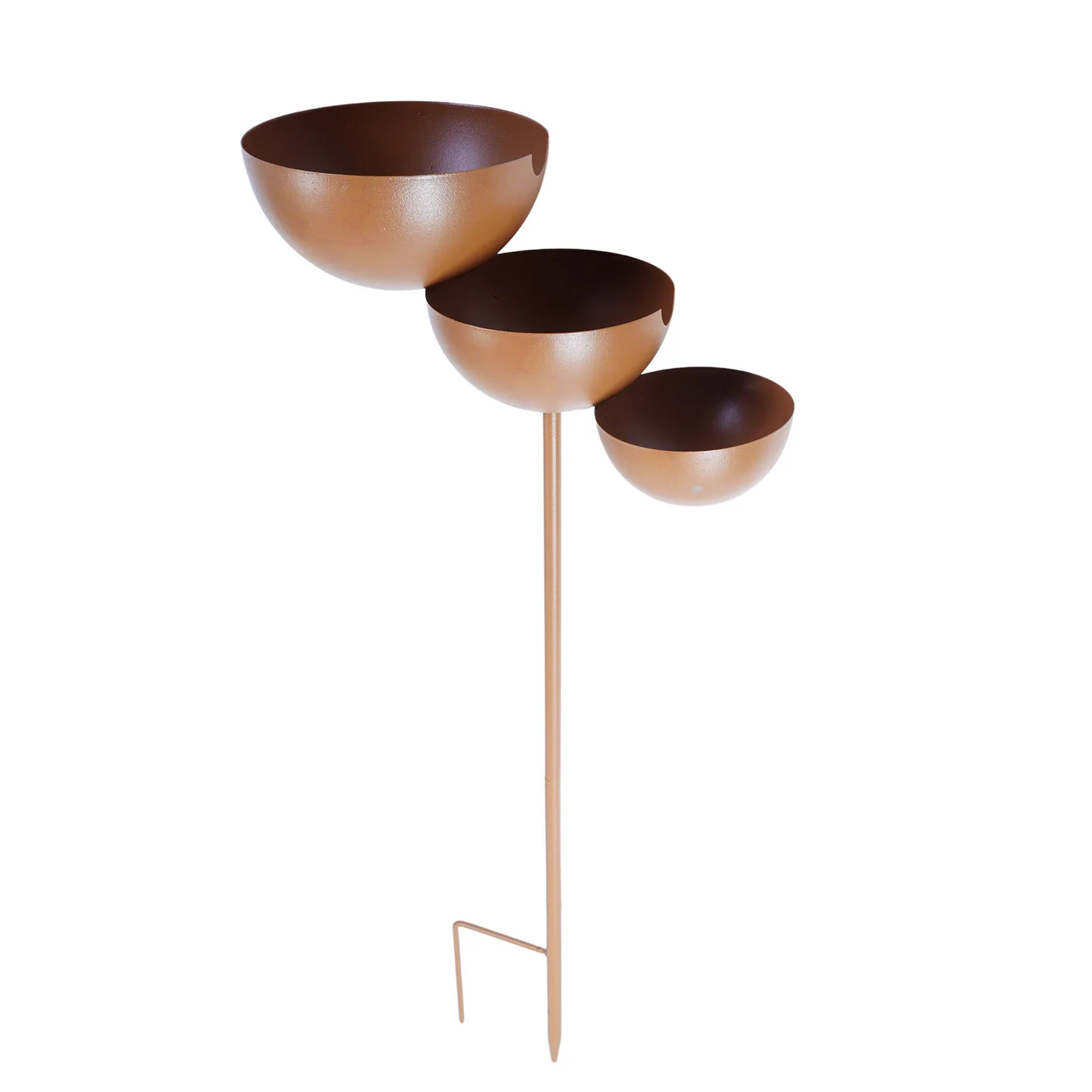 3-Layer Bird Water Bowl with Metal Stake Rain Catcher Bird Bath Bird Bath and Feeder for Outdoors Garden Patio Yard Lawn Decor