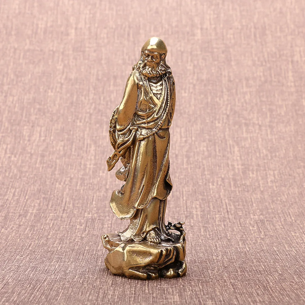 

Antique Bronze Bronze Play Buddha Buddha Bodhidharma Bronze Sculpture Retro Wrapped Pulp Crafts