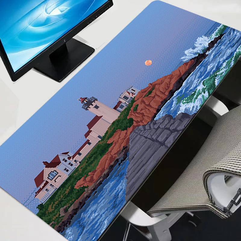 

Mouse Pad Office Gaming Laptop Desk Mat Anime Scenery Cute Mousepad Gamer Mouse Mat Computer Accessories Pixel Art Keyboard Pad