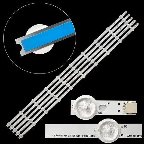 LED BackLight Strip For 42'' ROW2.1 Rev0.0 1 L1 R1 L2 R2 Type 42LN570S 42LN575 E420I-A0 6916L-1319A 6916L-1320A TX-L42B6E
