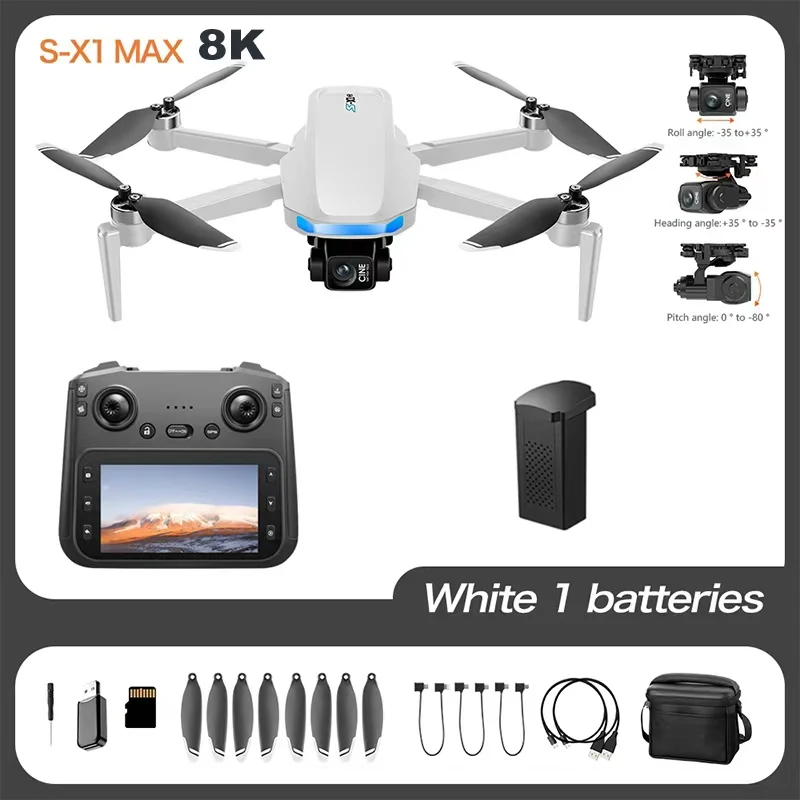 Lenovo S-X1 Drone Luchtfotografie Groothoek Dubbele camera WIFI FPV Professioneel met borstelloze RC Opvouwbare Quadcopter Speelgoed