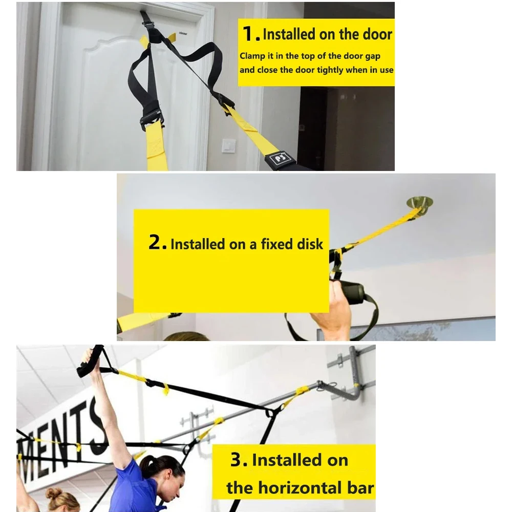 P3-trx معلقة التدريب الفرقة المنزل استخدام جهاز المقاومة شنقا سحب حبل اليوغا اللياقة البدنية الفرقة اللياقة البدنية تعليق ممارسة حزام #5