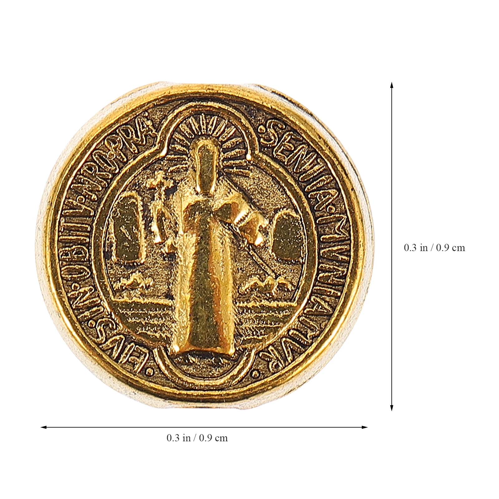 100Pcs Crucifix Jesus Spacer Beads Design DIY Jewelry Necklace Bracelet Making Religious Accessories Round Beads