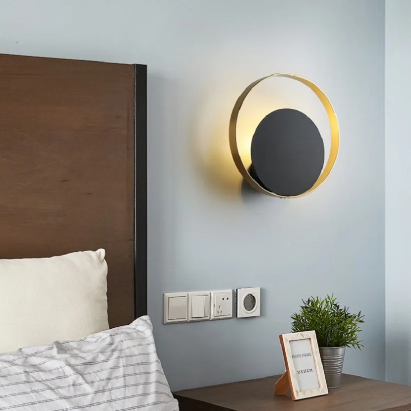 Luz de pared creativa nórdica para sala de estar, dormitorio, mesita de noche, vestíbulo, Hotel, decoración interior del hogar, pasillo, lámpara de pared de lectura, 6pa