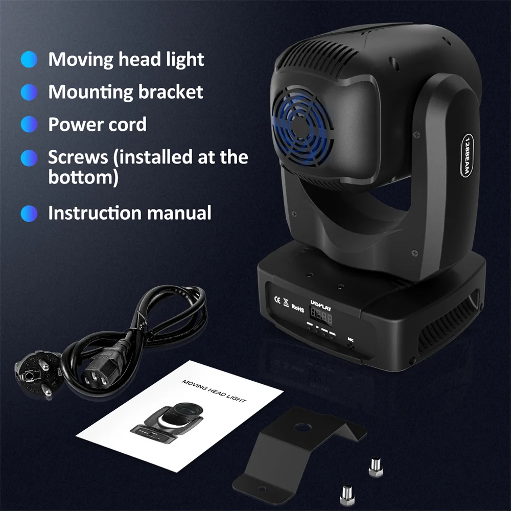 Beam Moving Head Light, Adequado para Bares, Festas de Aniversário, Clubes, KTV e Outros Entretenimento, DMX512, 11 ou 13CH Canal, 150W