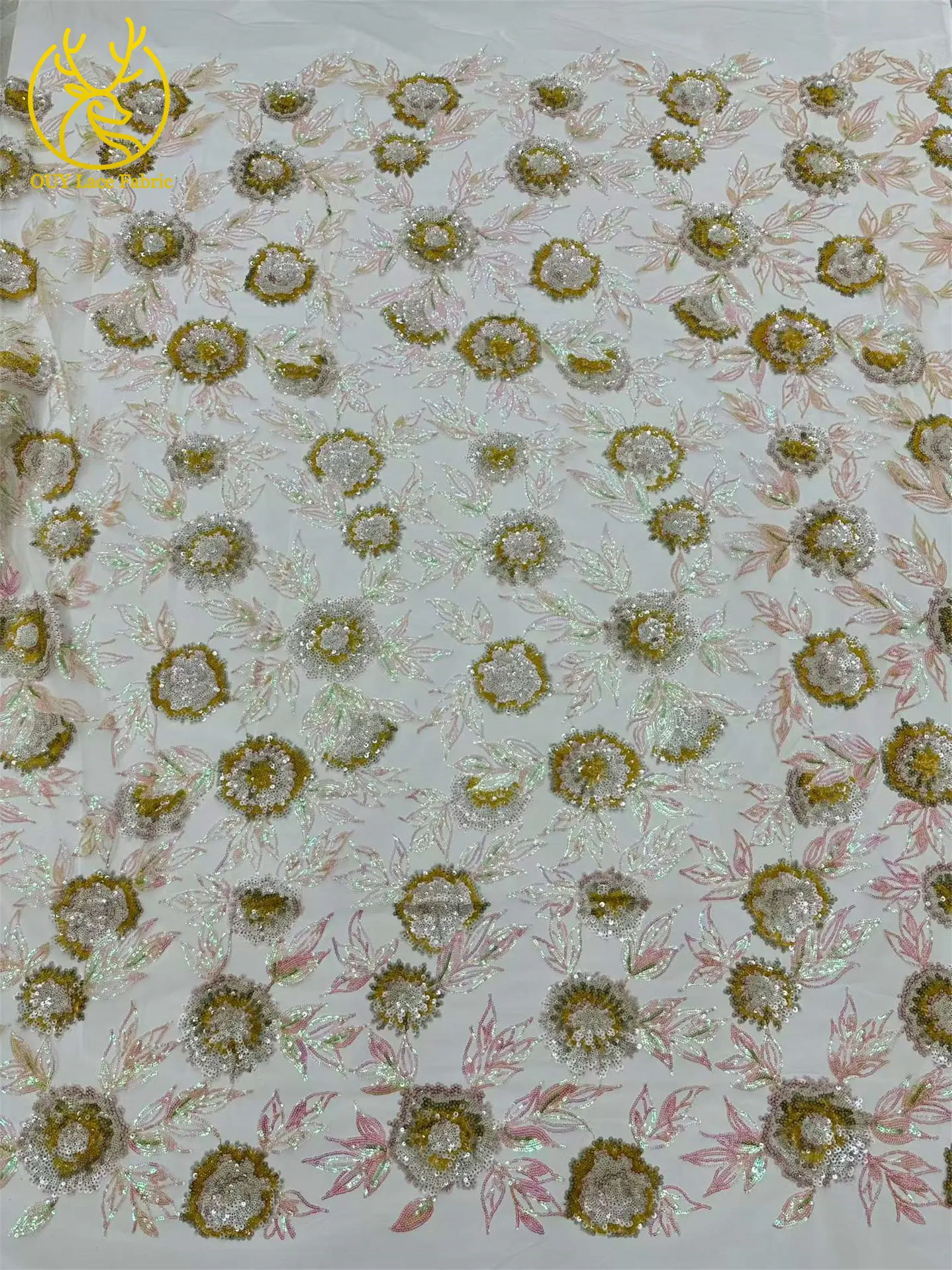 Luxuriöser afrikanischer Spitzenstoff 2026, schwarzer nigerianischer Spitzenstoff mit Perlen und Pailletten für Damen, elegantes Partykleid, Nähzubehör, 5 Yards – Detail 20