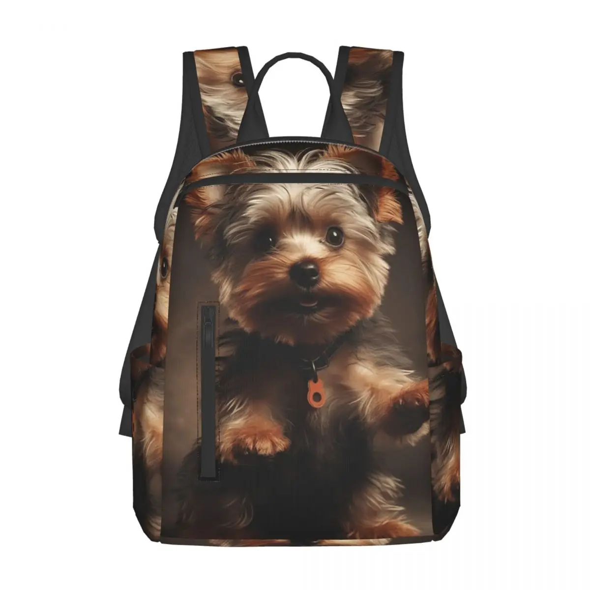 

Yorkshire Terrier Dog Being Cute Backpack Daypack Large Capacity Children BookBag School Bag Shoulder Bags for Men Women