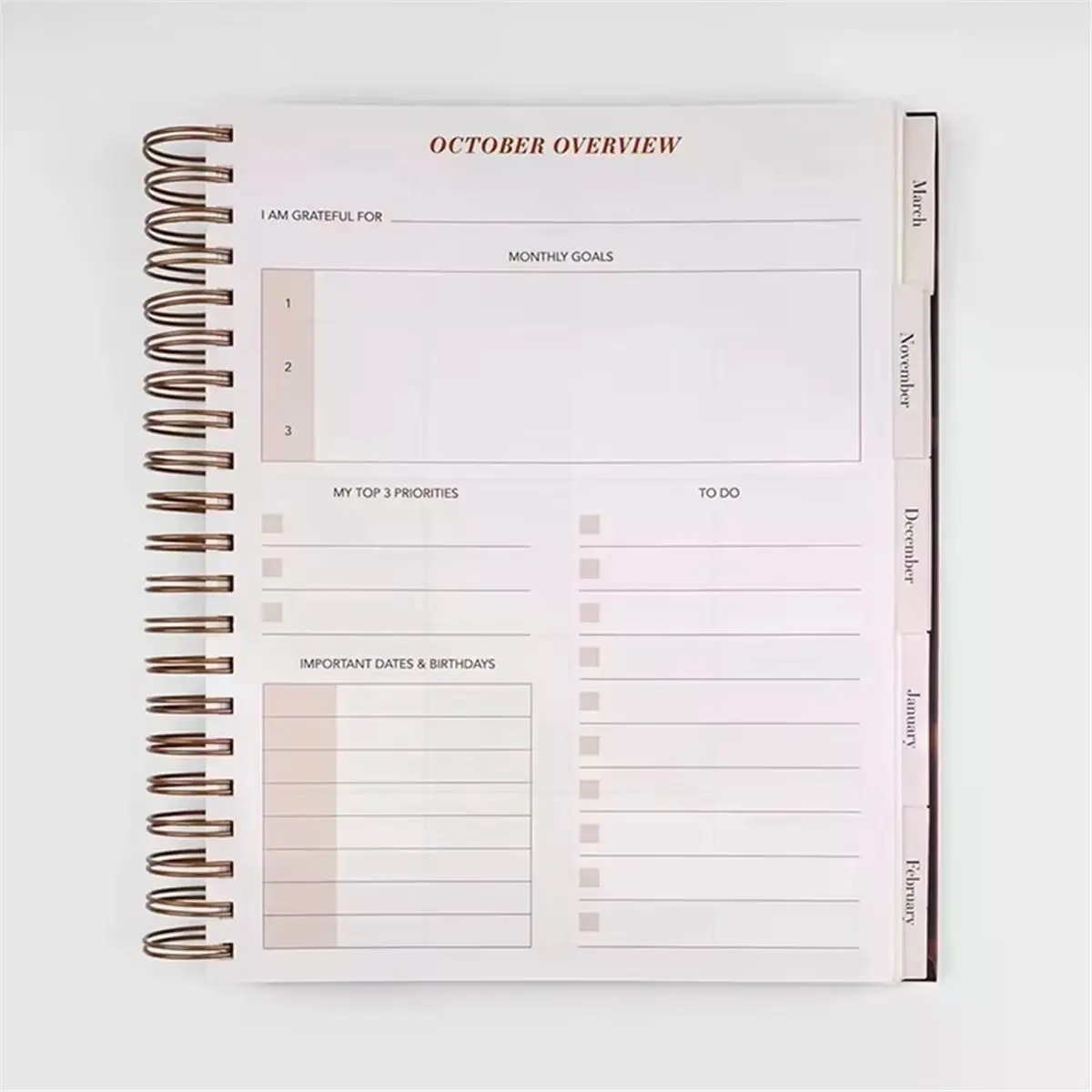 2026 Large Spiral Tortoise Shell Planner , 15Month Weekly & Monthly Planner, Full Size Academic & Professional Organizer