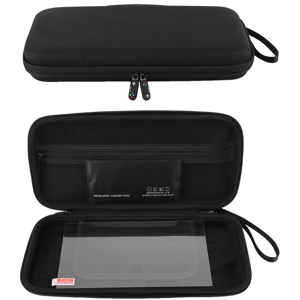 حقيبة حمل EVA وواقي شاشة لوحدة التحكم في الألعاب Switch 2 حقيبة سفر واقية مضادة للصدمات مع 10 حامل بطاقات الألعاب
