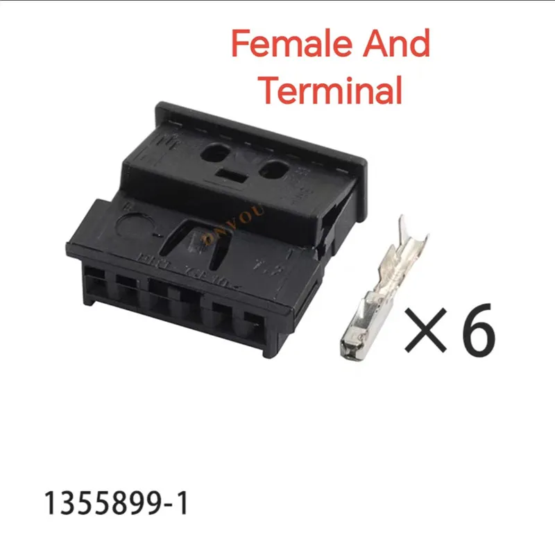 

1SET Original Tyco connector 1355899-1 6P Male Female connector with terminal