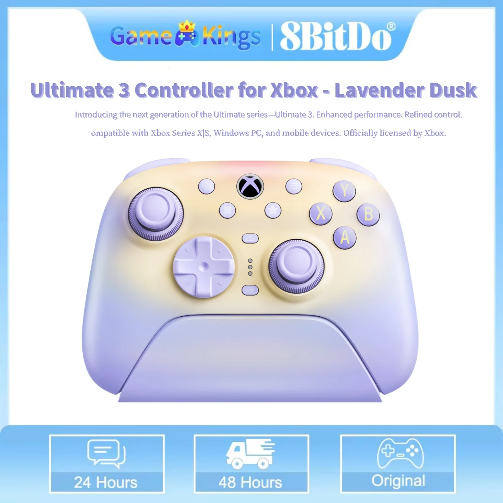 8Bitdo 3 Wireless Controller for Xbox Series X|S/PC/Android/Apple Wireless Gamepad With Force Ring TMR Joystick Charging Dock