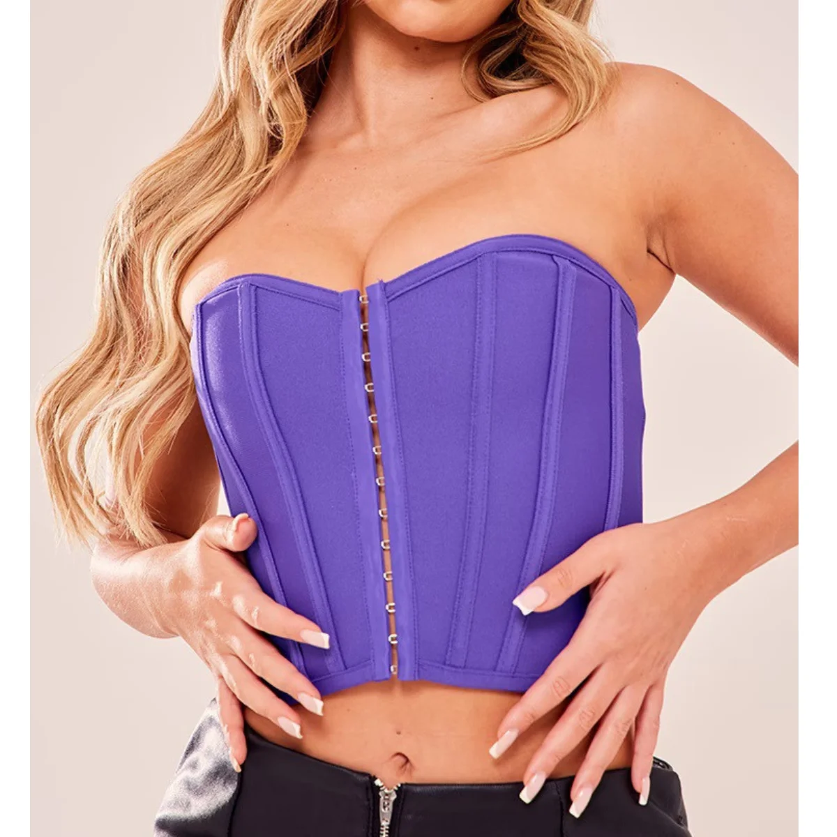 

Y2k Clothes Strapless Off Shoulder Corset Tank Crop Tops Summer Camisole Female Fashion Bustier Tube Top Boned Fitted Streetwear