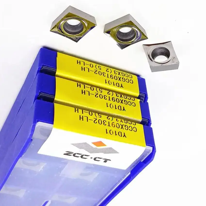 CCGX09T302-LH YD101/CCGX09T304-LH YD101/CCGX09T308-LH YD101 ZCC.CT CCGX09T CNC Blade Carbide Inserts Turning Tools 10pcs/box