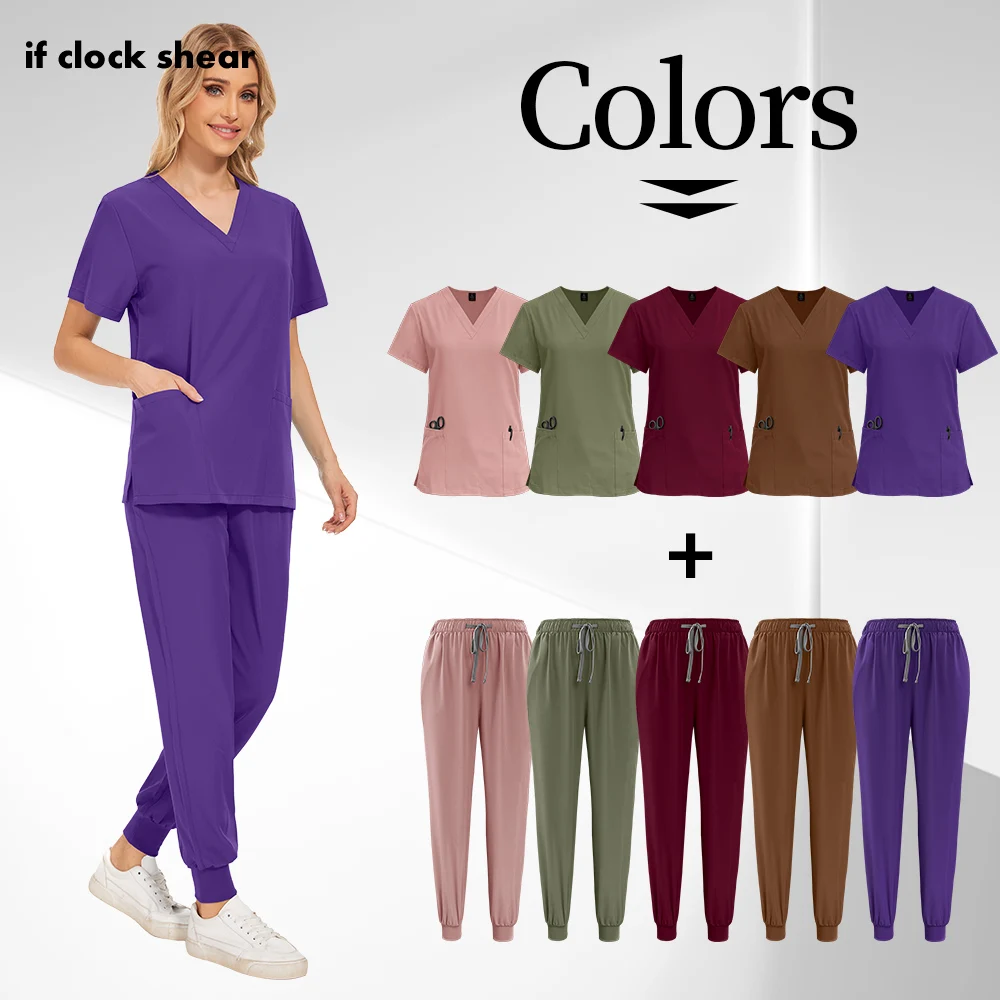 uniforme-medico-alongamento-esfrega-conjunto-feminino-odontologia-roupas-de-enfermagem-manga-curta-esfrega-terno-secagem-rapida-workwear-uniforme-medico
