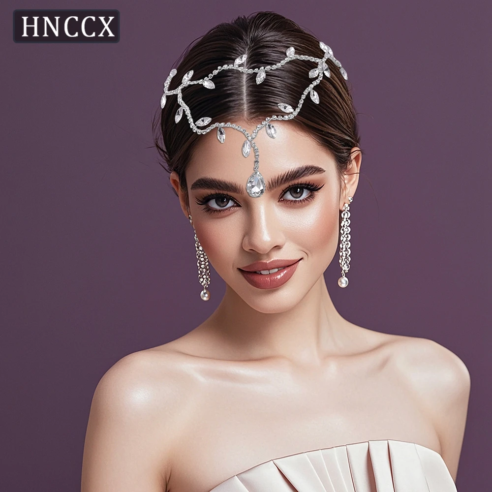 

YouLaPan Forehead Headband Water Droplet Pendent Rhinestone Hairbands Fashion Bridal Headdress Wedding Hair Accessories HP495