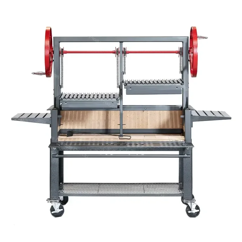 Outdoor Barbecue Grill  Portable Trolley Flame Safety Durable Steel Powder Coated Easily Assembled Cleaned Grill