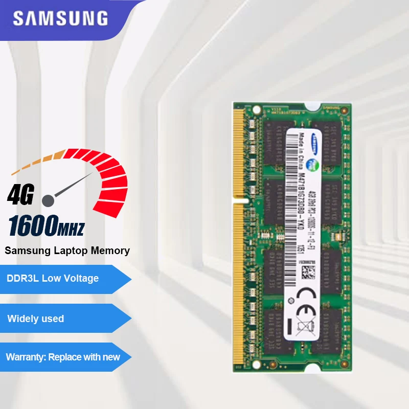Samsung RAM PC3L-12800S DDR3L 1600Mhz 4GB 8GB 1.35V Laptop Memory