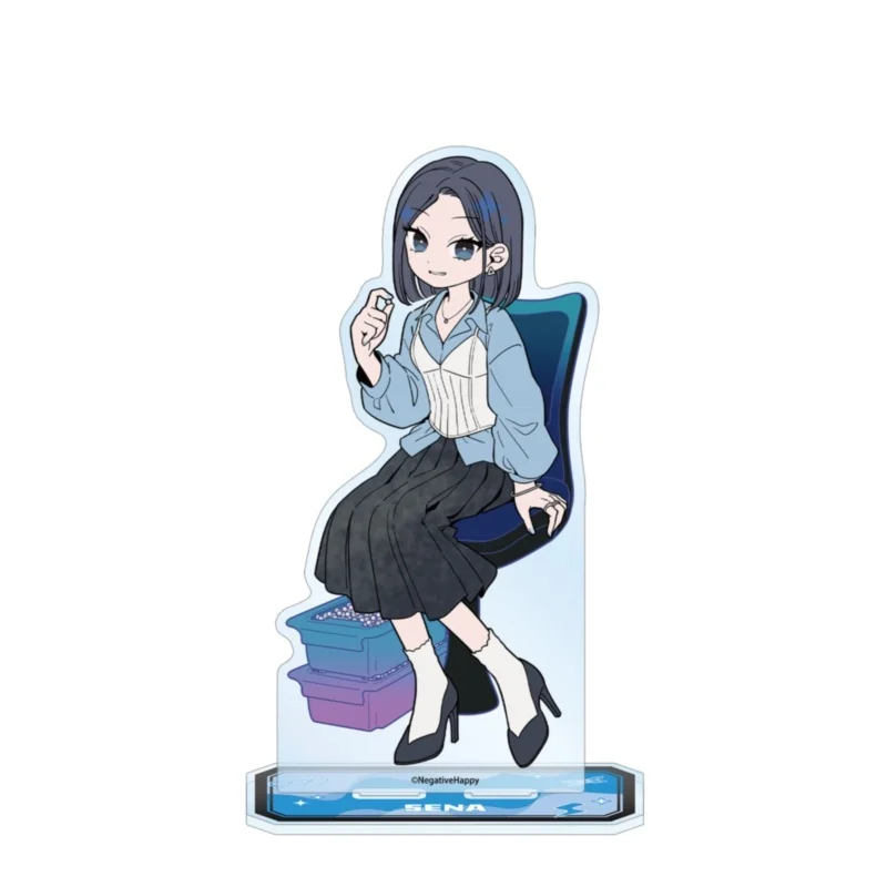 Multimedia Virtual Idol Project Negative Happy Fujimaru Yuuhi Acrylic Stand Model Plate Keychains Desktop Ornament