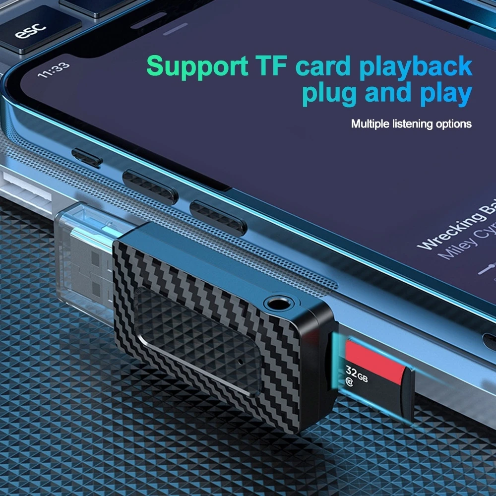 بلوتوث 5.3 USB صغير سيارة FM جهاز ريسيفر استقبال وإرسال مع هيئة التصنيع العسكري يدوي دعوة سيارة عدة السيارات اللاسلكية HIFI ستيريو الصوت لراديو Fm