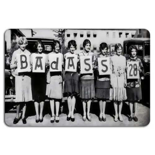 Badass ;28: Empowered Vintage Vibes-Aluminum-tin sign