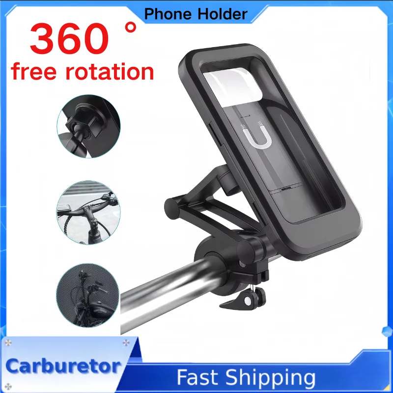 

For iPhone Xiaomi Samsung Huawei GPS Universal Waterproof Motorcycle Phone Holder 360° Rotating Adjustable Holder