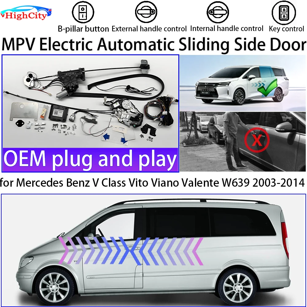 Für Mercedes Benz V-Klasse Vito Viano Valente W639 2003-2014 Smart Auto Elektrisches MPV Schiebetür-Nachrüstset Links Rechts