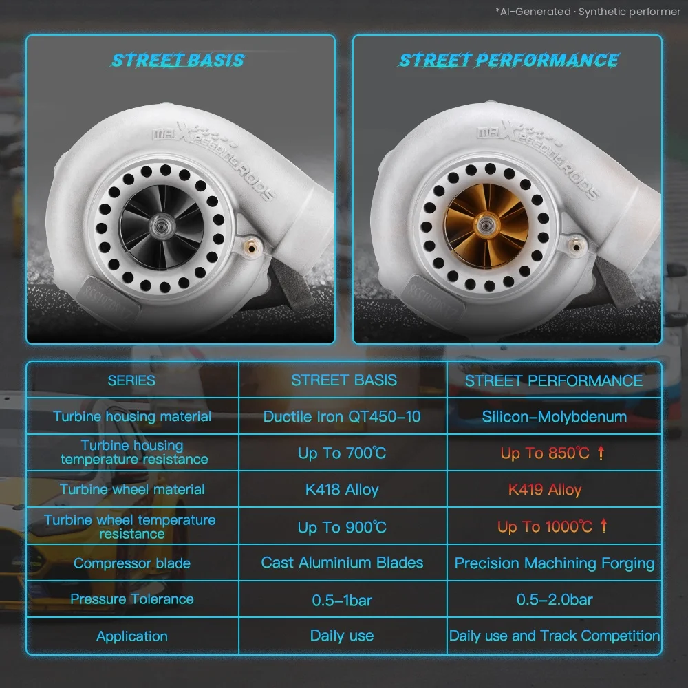 Upgrade Billet GT35 GT3582 Turbolader A/R.63.70 T3 Anti-Surge Turbo 4/6 Zyl. – Detail 3