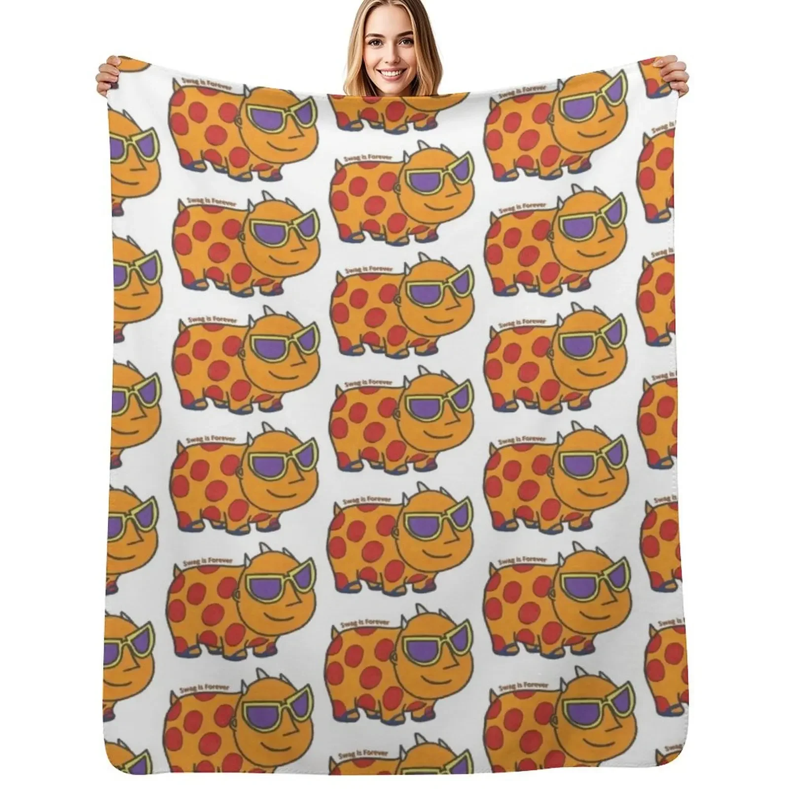 Swaggie and the Ferocious Beast Throw Blanket Modern Design Soft Blanket for Home Decor