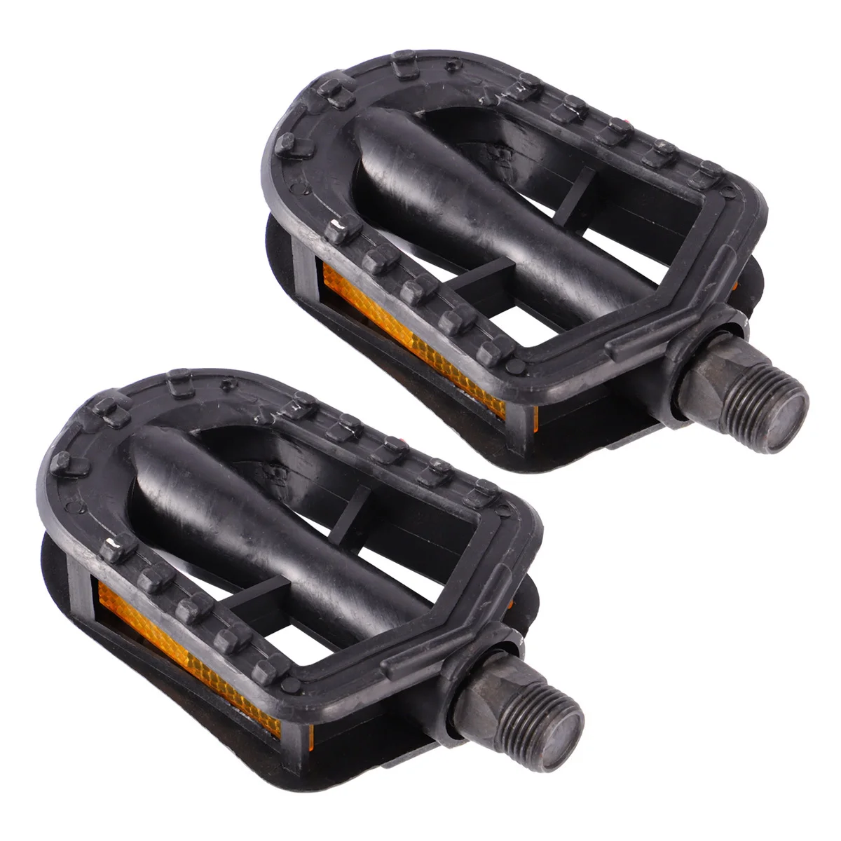 

1Pair Bike Pedals Anti-Slip Rubber Surface Safe Driving Reduces Foot Fatigue Mountain Road Bike Pedals Black