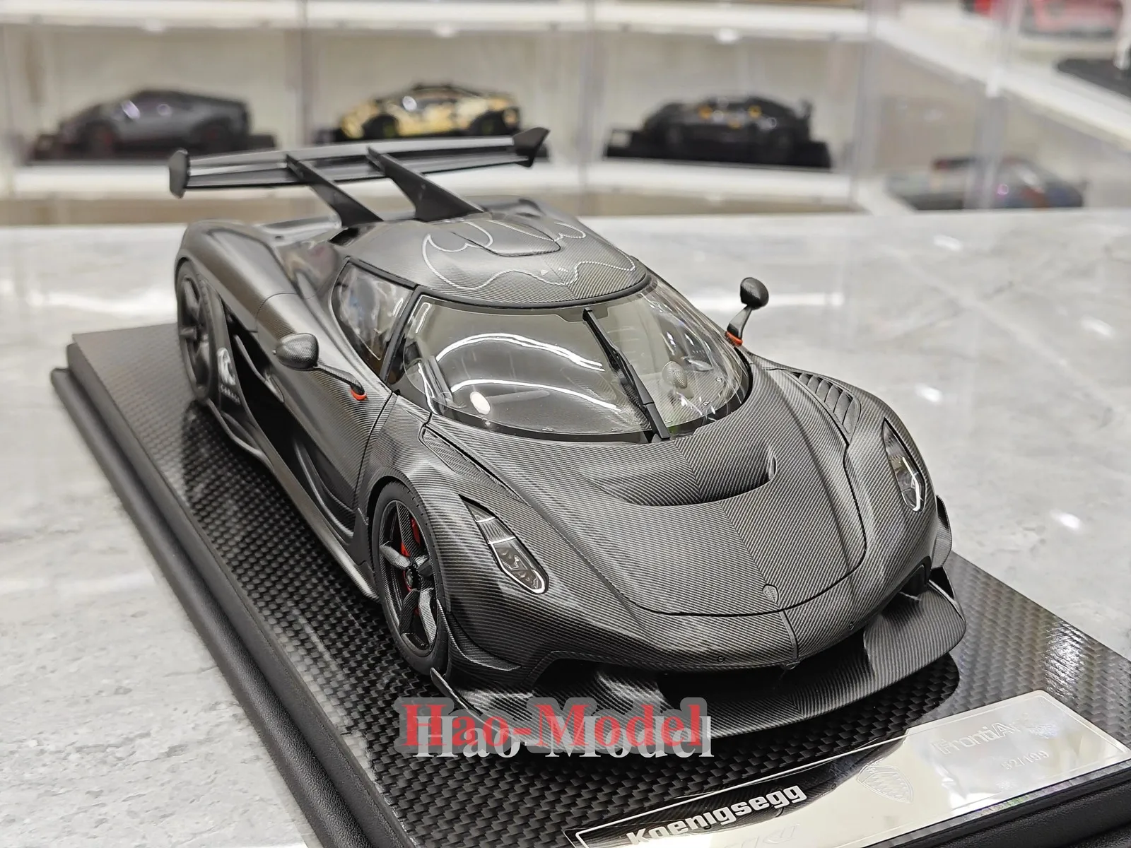 Коллекционная модель автомобиля Frontiart 1:18 Koenigsegg Jesko Limited из смолы, для взрослых, черная