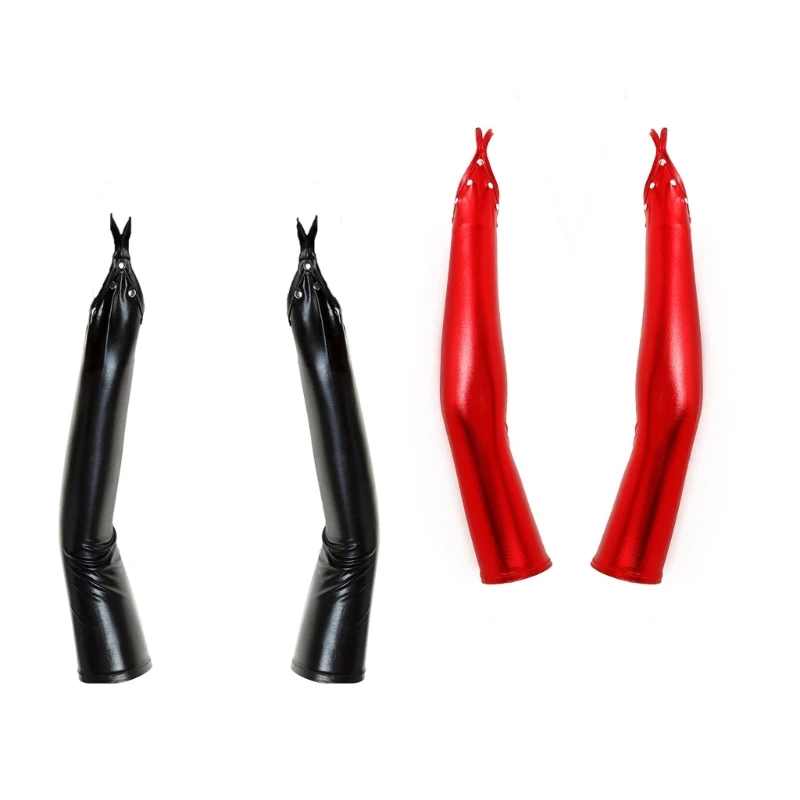 2pack Arm Gloves Punk Styles Mittens Gothicism Armwear Portable Gloves K3KF