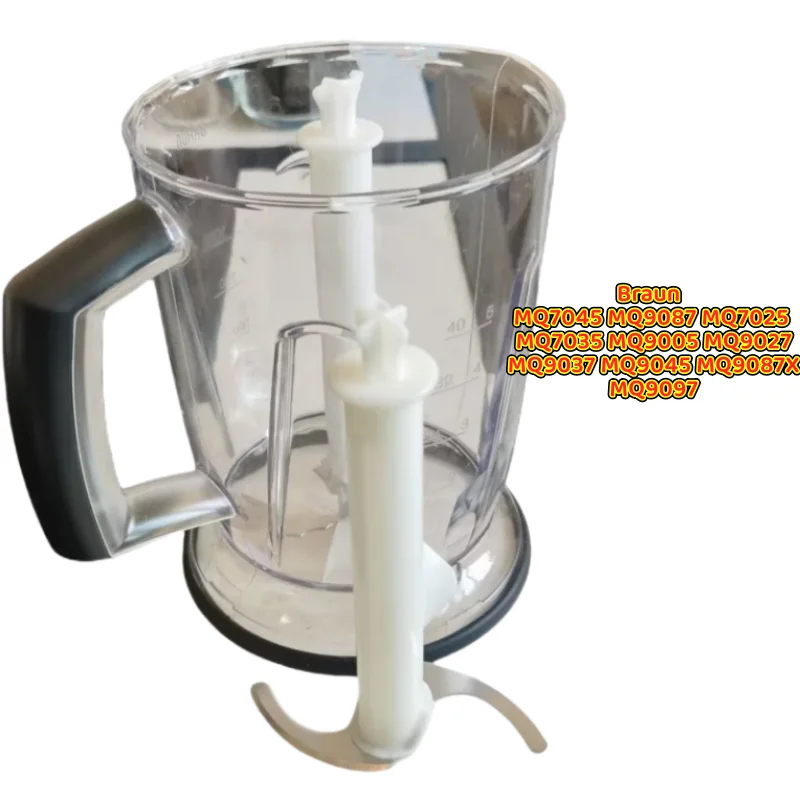 

Blender Container +2pcs knife for Braun MQ7045 MQ9087 MQ7025 MQ7035 MQ9005 MQ9027 MQ9037 MQ9045 MQ9087X MQ9097 replacement