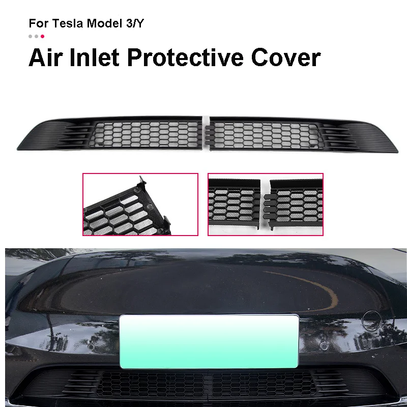 

Air Inlet Protect Cover for Tesla Model 3 Y Front Insect-proof Net Segmented Insect Prevention ABS Modified Accessories Modely