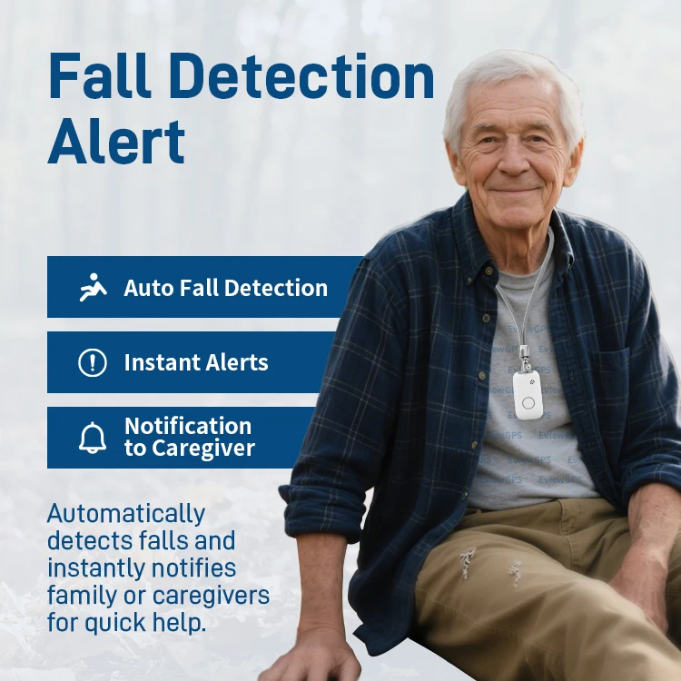 Telecare Pendant Alarm Elderly Alzheimer SOS Fall Alert Safety Necklace 4G GPS Tracker Mobile Personal Emergency Response System